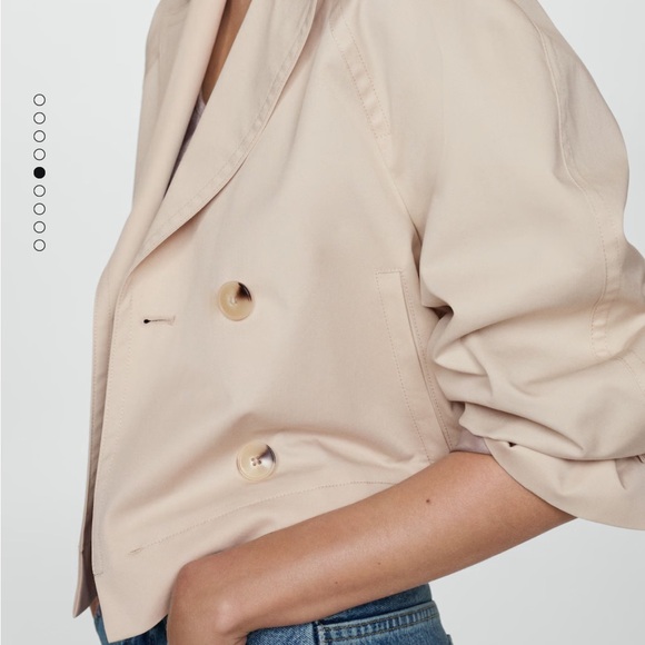 MANGO cropped trench coat - Picture 2 of 13